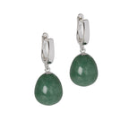 Mya Belle Aventurine Earrings - Rose Gold and Silver