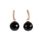 DayCharm Onyx Earrings - Rose Gold and Silver