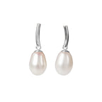 DayCharm Pearl Drop Earrings - Rose Gold and Silver