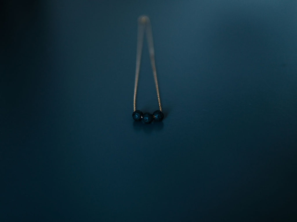 Diffuser Necklace with 3 Lava Beads