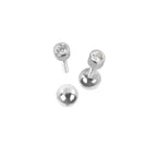 Illumi Dot Earrings - Rose Gold and Silver