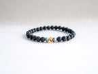 Lava Stone Bracelet with Amber and Turquoise