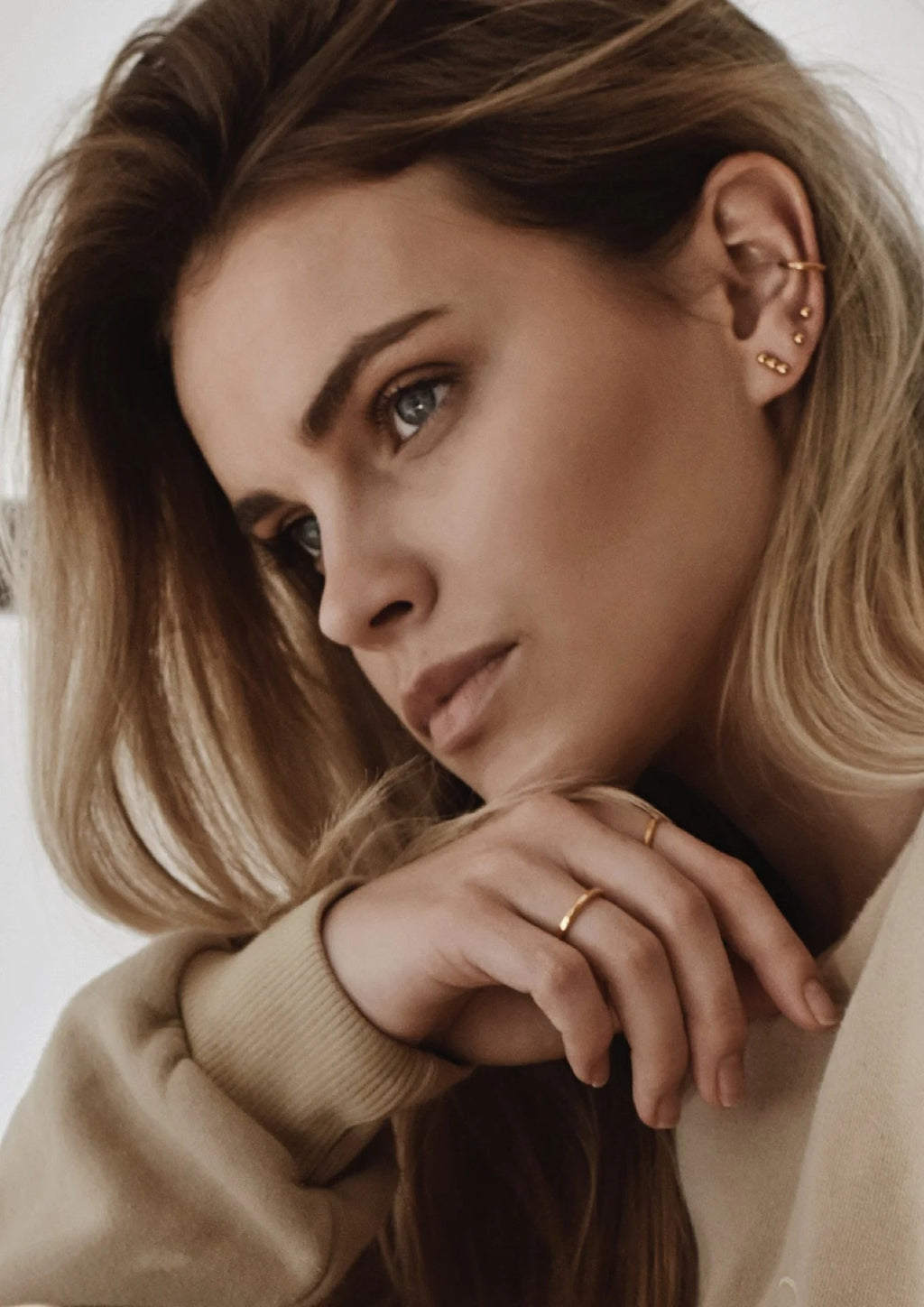 Line Ear Cuff - Gold