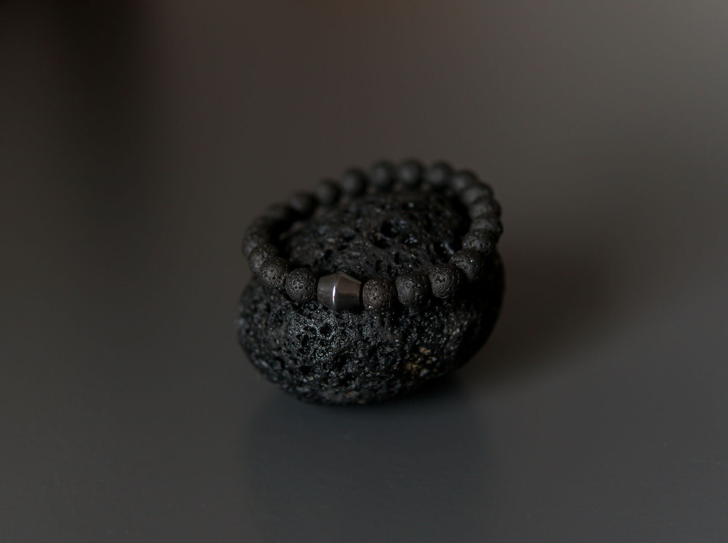 Obsidian Lava Stone Bracelet