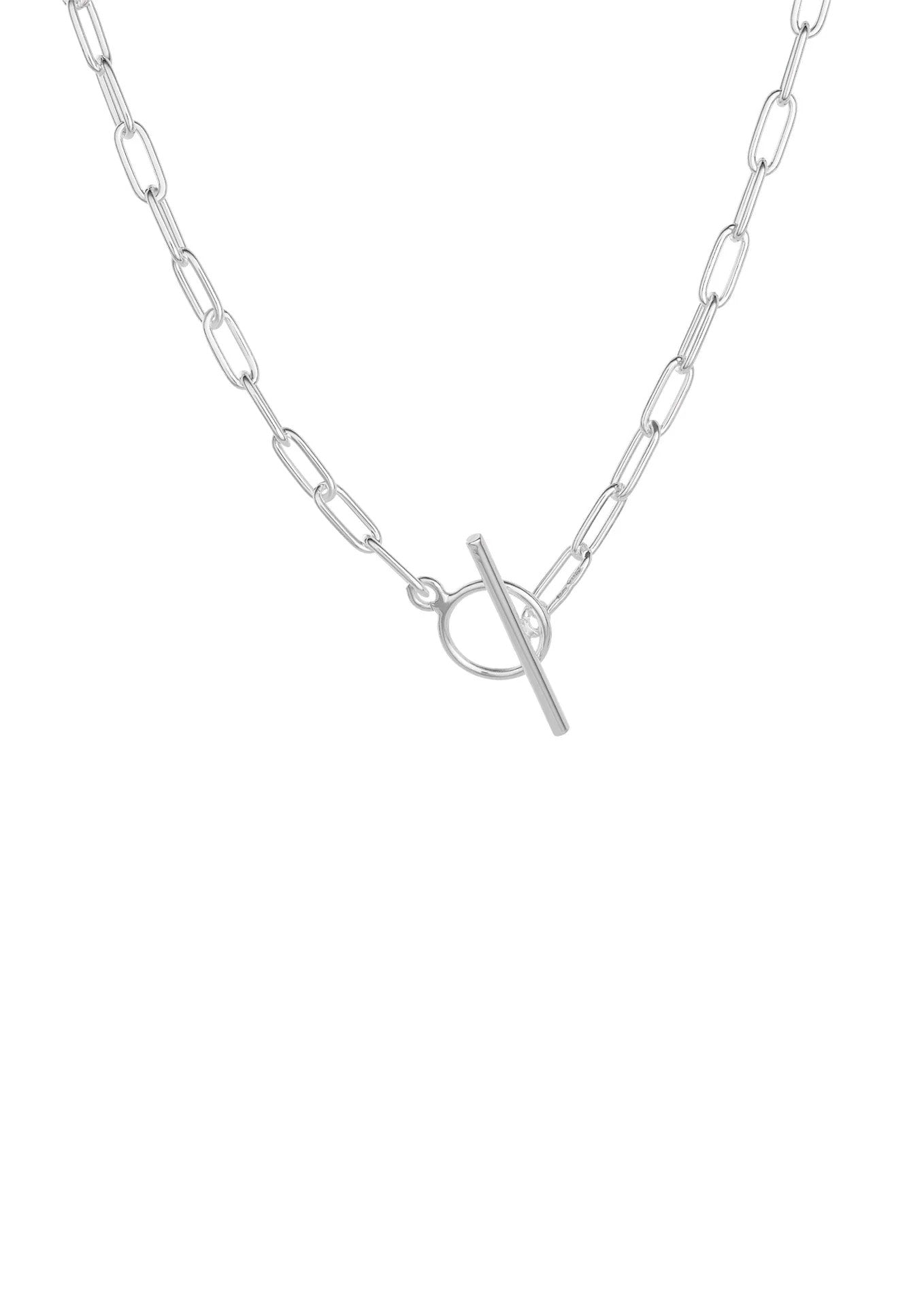 Paper Clip Choker - Silver